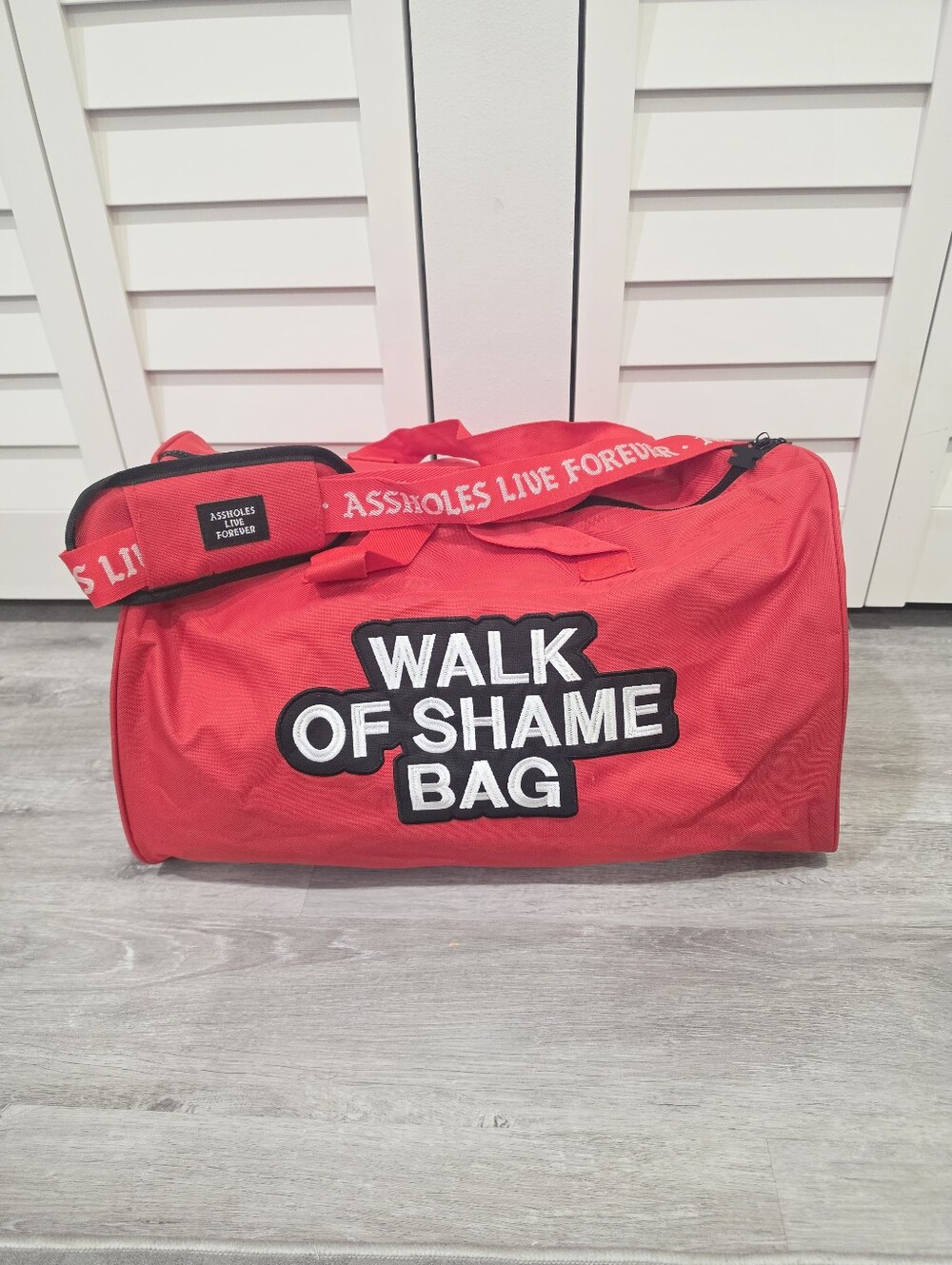 Assholes Live Forever Gym Duffle Bag - Walk of Shame - NWOT